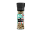 Salt and black pepper grinder with a colorful label, 80g.