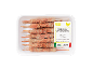 Chicken skewers marinated in BBQ Kansas sauce, net weight 0.330 kg.