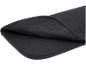 Folded grey dish drying mat with a textured surface and binding.