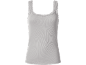 White ribbed camisole with lace details