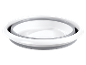 Foldable white and grey silicone bowl