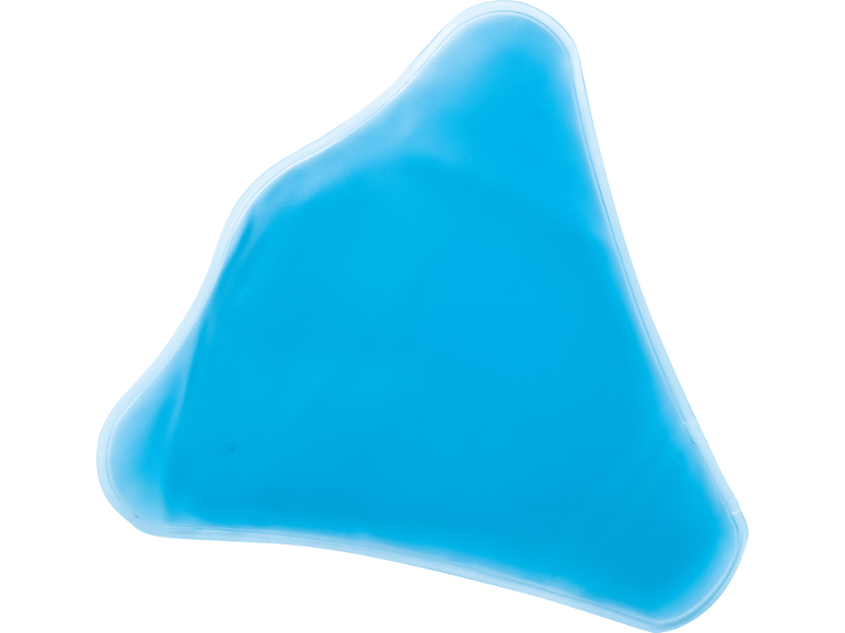 Blue irregularly shaped gel pad for cold or hot therapy.