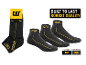Robust dark grey work socks with yellow details, sizes EU 39-42 / UK 6-9.