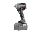 Cordless impact wrench with a black and grey body and red accents, with an 8 Ah battery.