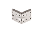 Metal corner bracket with screw holes