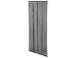Black mesh insect screen curtain with magnetic closure.
