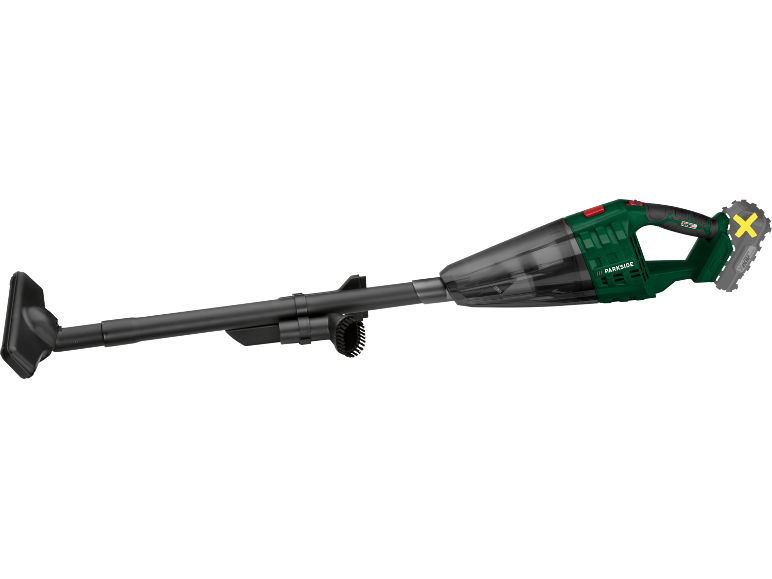 Cordless handheld vacuum cleaner with extension tube and floor nozzle