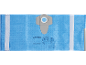 Blue vacuum filter bag with installation instructions