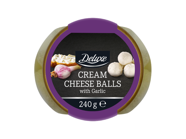 Cream cheese balls with garlic, with bread and garlic, 240 g.