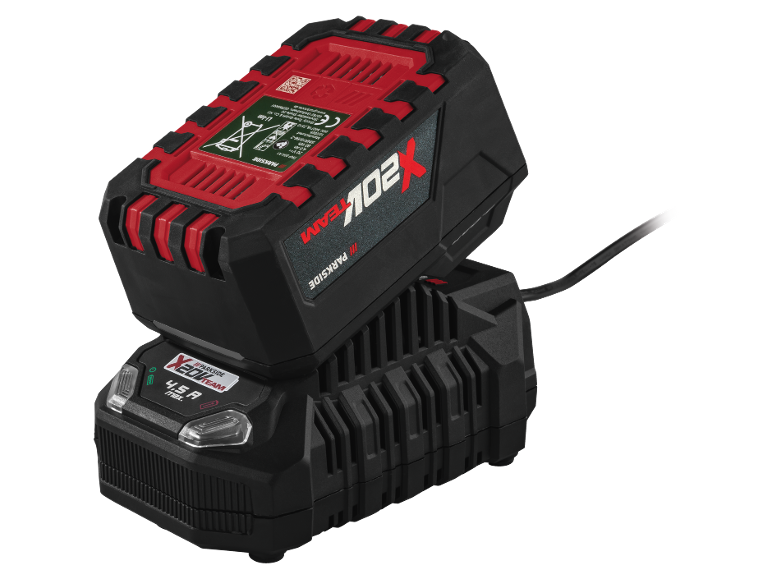 Tool battery and charger, 20V 4.0 Ah, 4.5 A max.