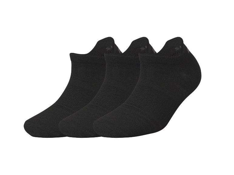 Three pairs of black short socks