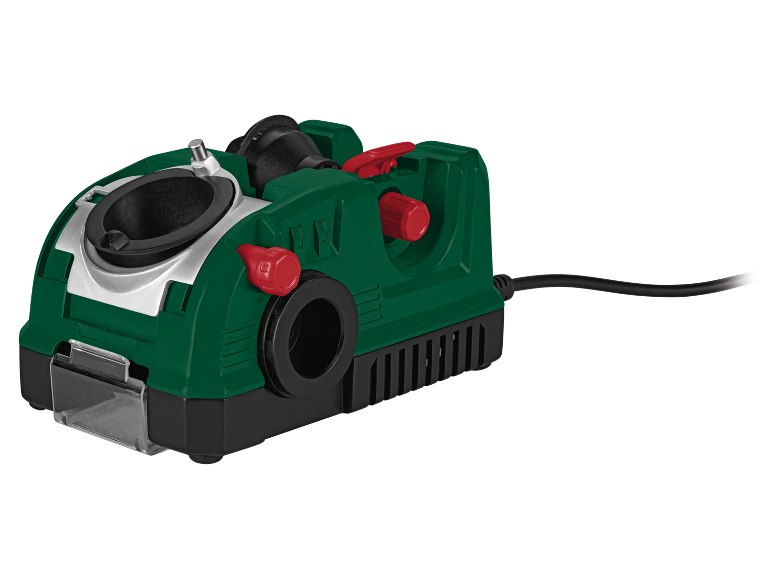 Electric drill and knife sharpener, green with red controls