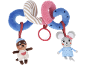 Spiral baby activity toy with a plush seal and mouse.
