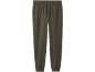 Men's khaki joggers with an elastic waistband and drawstring.