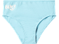 Light blue briefs with white text