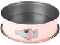 Pink springform baking pan.