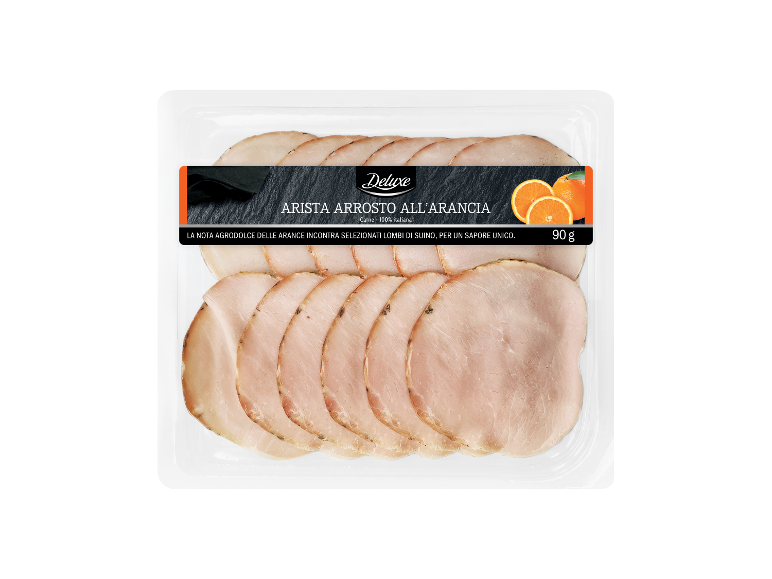 Sliced roasted pork with orange, 90g.