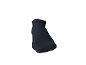 A single black ankle sock on a white background.