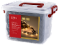 Livarno, 1000 LED long string lights in warm white color in a transparent box.