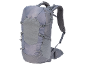 Grey hiking backpack with adjustable straps and mesh panels.