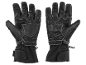 Pair of black gloves with white stitching, reinforced palms, and adjustable cuffs.