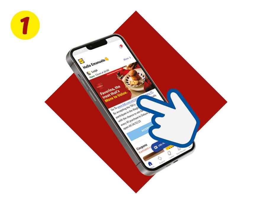Lidl Plus homepage with banner of Favorina Colection