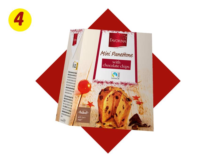 Favorina Mini Panettone with chocolate chips in a box