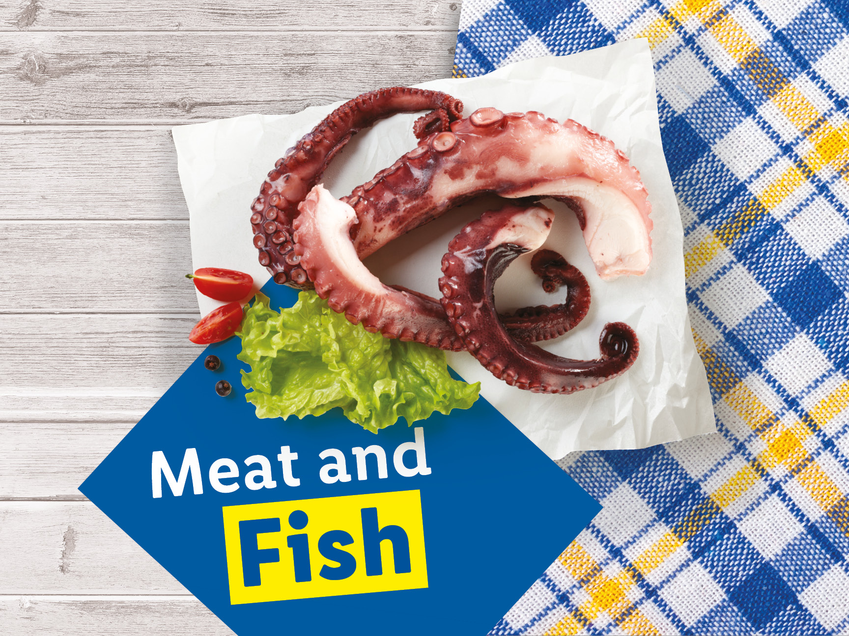 Meat and fish.