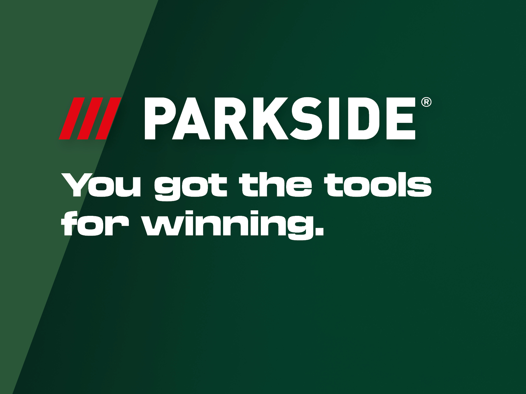 Parkside logo with text 'You got the tools for winning.'