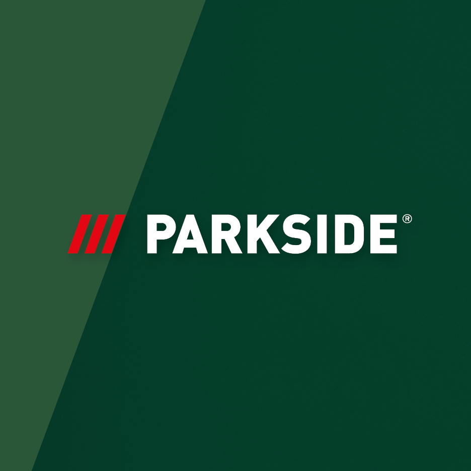 Logo with three red vertical bars and the word 'PARKSIDE' in white on a dark green background.