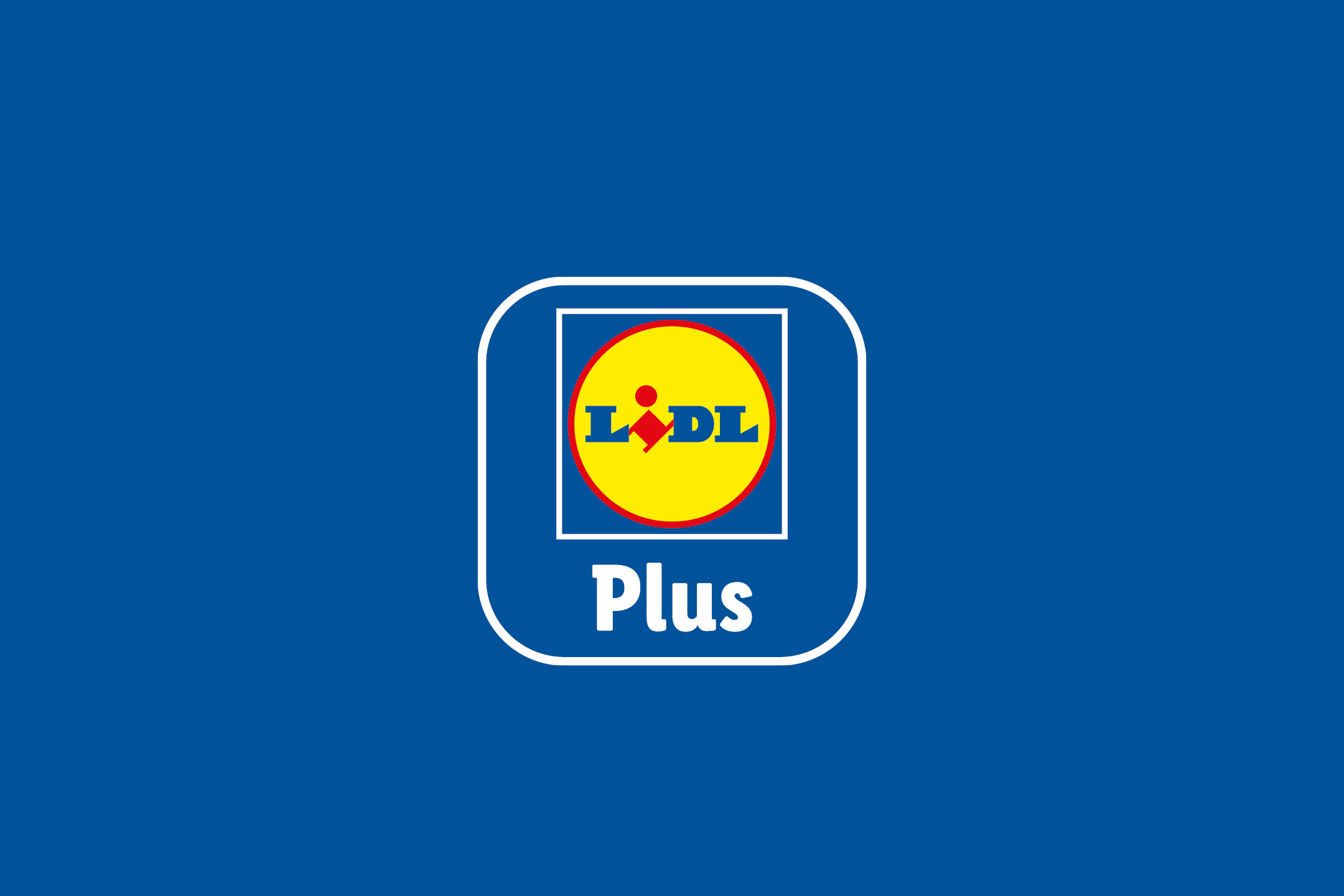 Lidl Plus app logo on a blue background.