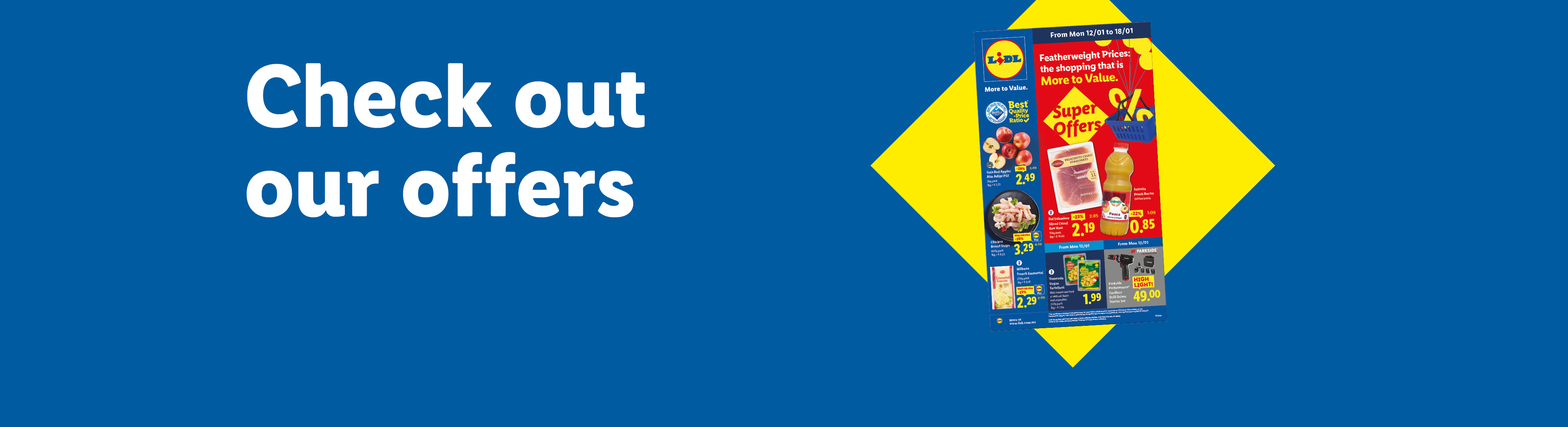 Check out our offers: Lidl leaflet valid from 12/01.