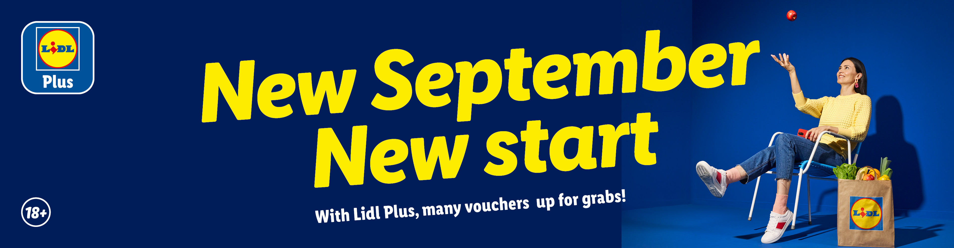 Lidl Plus app promotion for September, offering vouchers.
